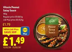 Lidl Vitasia Peanut Satay Sauce offer
