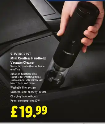 SILVERCREST Mini Cordless Handheld Vacuum Cleaner