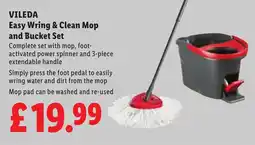 Lidl VILEDA Easy Wring & Clean Mop and Bucket Set offer