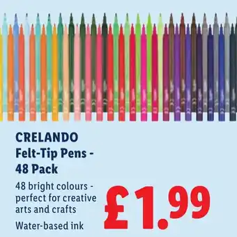 CRELANDO Felt-Tip Pens - 48 Pack