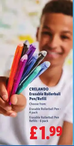 Lidl CRELANDO Erasable Rollerball Pen/Refill offer