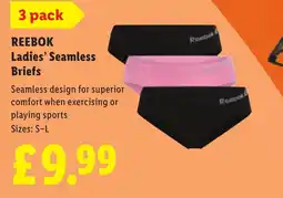 Lidl REEBOK Ladies' Seamless Briefs offer