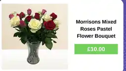 Morrisons Morrisons Mixed Roses Pastel Flower Bouquet offer