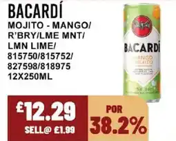 Bestway BACARDÍ Mojito - mango/ r'bry/lme mnt/ lmn lime/ offer