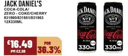 Bestway JACK DANIEL'S Coca-cola/ zero coke/cherry offer