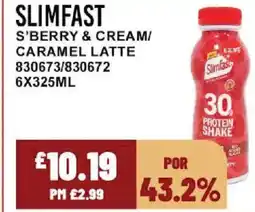 Bestway SLIMFAST S'berry & cream/ caramel latte offer