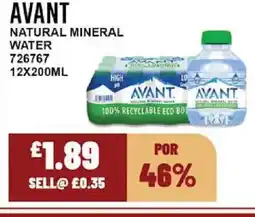 Bestway AVANT Natural mineral water offer