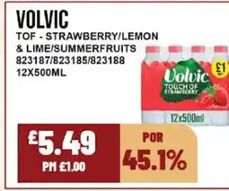 Bestway VOLVIC Tof strawberry/lemon & lime/summerfruits offer
