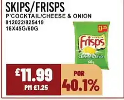 Bestway SKIPS/FRISPS P'cocktail/cheese & onion offer