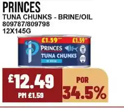 Bestway PRINCES Tuna chunks - brine/oil offer