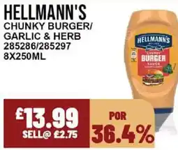 Bestway HELLMANN'S Chunky burger/ garlic & herb offer