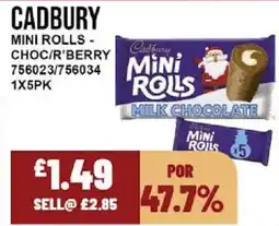 Bestway CADBURY Mini rolls- choc/r'berry offer