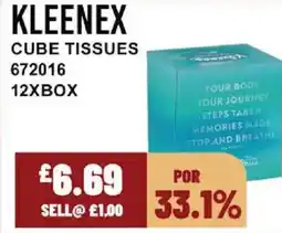 Bestway KLEENEX Cube tissues offer