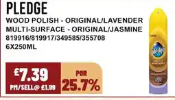 Bestway PLEDGE Wood polish - original/lavender multi-surface original/jasmine offer