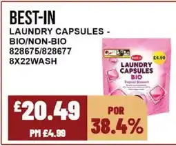 Bestway BEST-IN Laundry capsules - bio/non-bio offer