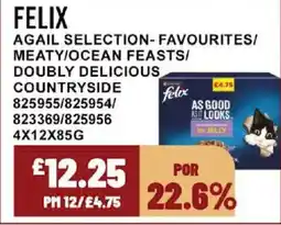 Bestway FELIX Agail selection-favourites/ meaty/ocean feasts/ countryside offer