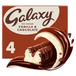 Iceland Galaxy Vanilla & Chocolate Ice Cream 4 x 46.9ml (187.6ml) offer