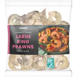 Iceland Iceland Luxury Cooked & Peeled Extra Large King Prawns 240g offer