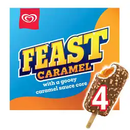 Iceland Feast Caramel Ice Cream Sticks 4x 90 ml offer