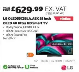 Costco LG OLED55C55LA.AEK 55 Inch OLED 4K Ultra HD Smart TV offer
