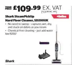 Costco Shark SteamPickUp Hard Floor Cleaner, SD200UK offer