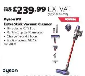 Dyson V11 Extra Stick Vacuum Cleaner