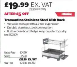 Costco Tramontina Stainless Steel Dish Rack offer
