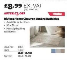Costco Riviera Home Chevron Ombre Bath Mat offer