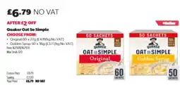 Costco Quaker Oat So Simple offer