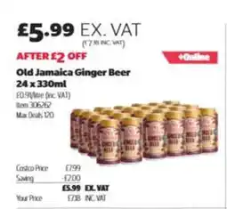 Costco Old Jamaica Ginger Beer 24 x 330ml offer
