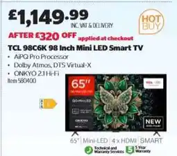 Costco TCL 98C6K 98 Inch Mini LED Smart TV offer