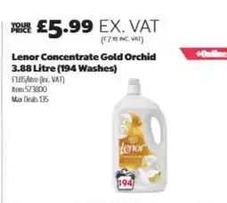 Costco Lenor Concentrate Gold Orchid 3.88 Litre (194 Washes) offer