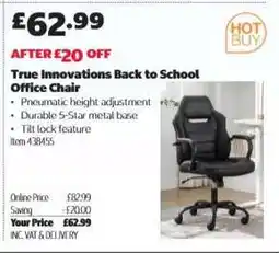 Costco True Innovations Back to School Office Chair offer