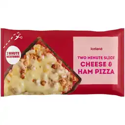 Iceland Iceland Two Minute Slice Cheese & Ham Pizza 150g offer