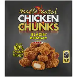 Iceland Iceland Noodle Coated Chicken Chunks Blazin' Bombay Flavour 500g offer