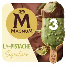 Iceland Magnum Signature Pistachio Ice Cream Sticks 3x 90 ml offer