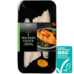 Iceland Iceland Sea bass fillets with chilli & lime butter 240g offer
