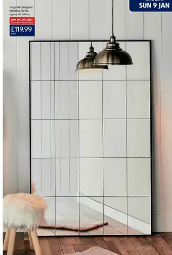 Aldi Large Rectangular Window Mirror offer
