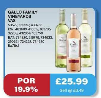 Bestway Gallo Family Vineyards Vas offer