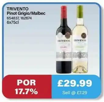 Bestway Trivento Pinot Griogio-malbec offer