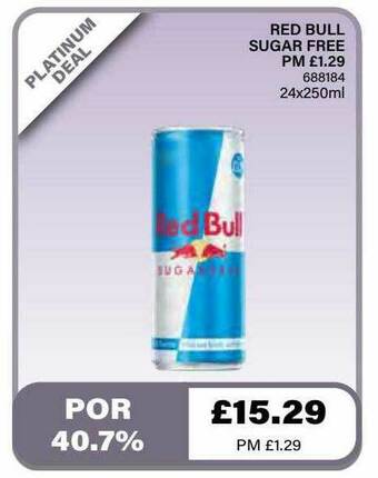 Bestway Red Bull Sugar Free offer