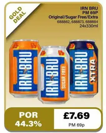 Bestway Irn Bru Original-sugar Free-extra offer