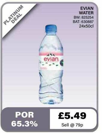 Bestway Evian Water offer