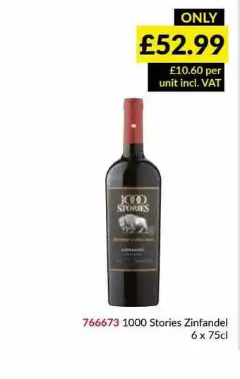 Musgrave MarketPlace 1000 Stories Zinfandel offer
