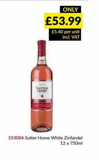 Musgrave MarketPlace Sutter Home White Zinfandel offer