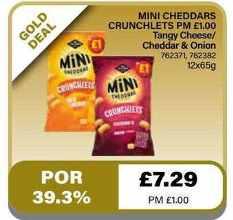 Bestway Mini Cheddars Crunchlets Tangy Cheese-cheddar & Onion offer