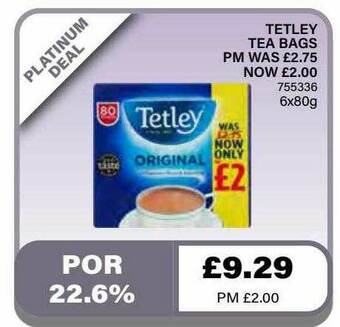 Bestway Tetley Tea Bags offer