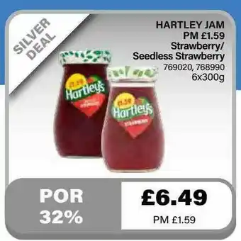 Bestway Hartley Jam Strawberry-seedless Strawberry offer