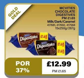 Bestway Mcvities Chocolate Digestives Milk-dark-caramel offer