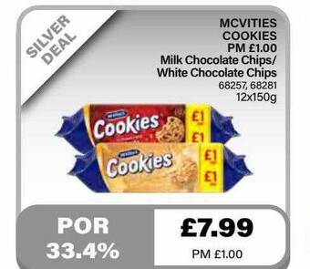 Bestway Mcvities Cookies Milk Chocolate Chips-white Chocolate Chips offer